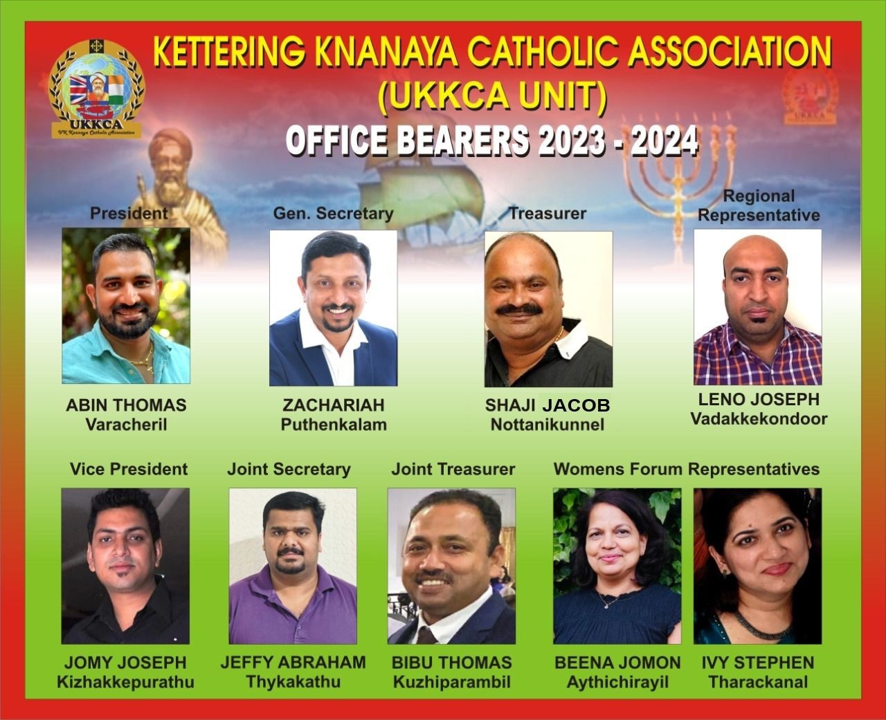 കെറ്ററിംഗ് ക്നാനായ കാത്തോലിക് അസോസിയേഷന് പുതുനേതൃത്വം
