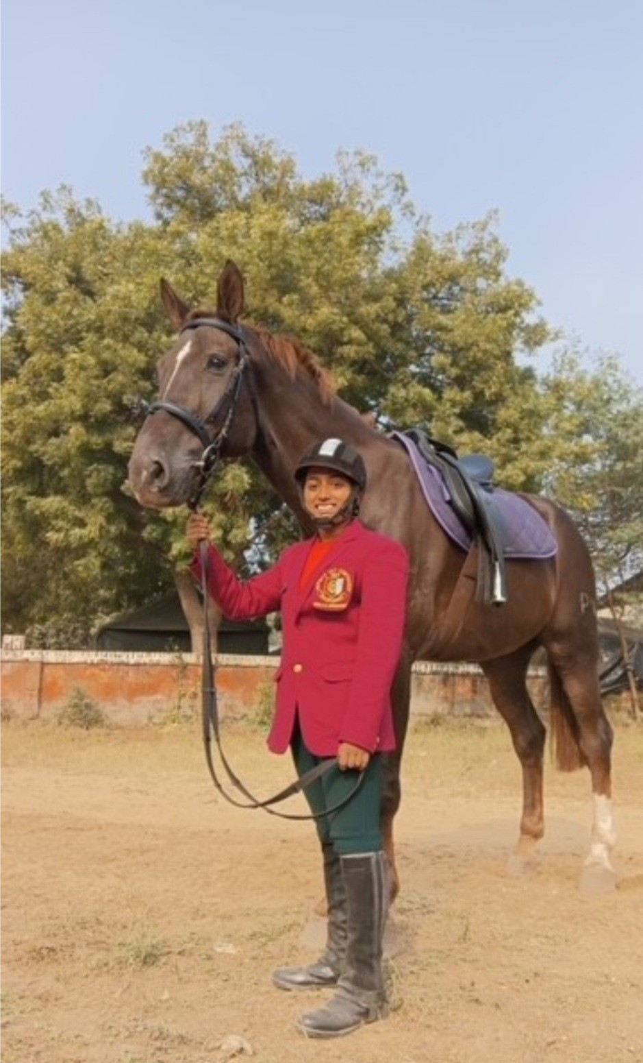 റിപ്പബ്ലിക്ക് ദിന എൻ സി സി ക്യാമ്പിൽ ക്നാനായ വിദ്യാർത്ഥിനി   കുതിരയോട്ട മത്സരത്തിൽ സ്വർണ്ണം നേടി