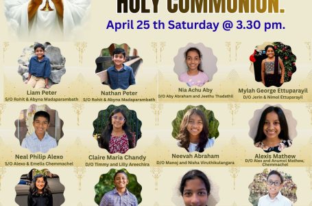 ഡാളസ്സ് ഇടവക ആഘോഷമായ ദിവ്യകാരുണ്യ സ്വീകരണം ഏപ്രിൽ 25 ന്: