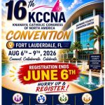 16-ാമത് KCCNA കൺവെൻഷൻ: ഒരുക്കങ്ങൾ പൂർത്തിയാകുന്നു; രജിസ്ട്രേഷൻ ജൂൺ 6-ന് അവസാനിക്കും