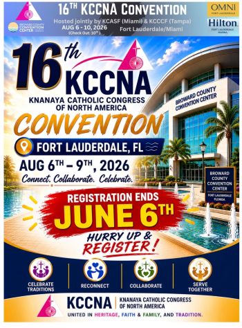 16-ാമത് KCCNA കൺവെൻഷൻ: ഒരുക്കങ്ങൾ പൂർത്തിയാകുന്നു; രജിസ്ട്രേഷൻ ജൂൺ 6-ന് അവസാനിക്കും